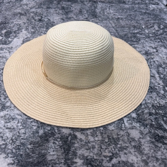 NWOT Mud Pie Adjustable Wide Brim Woven Sun Hat - Picture 2 of 5
